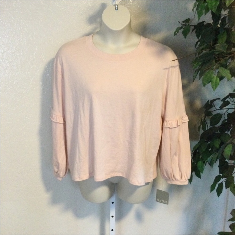 Falls Creek long sleeve tee Woman’s size 1X peachy pink color crewneck